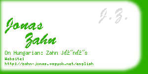 jonas zahn business card